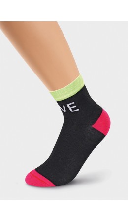 CLE Носки дет.С1150 12-14,14-16 UNO хл+эл, чёрный
