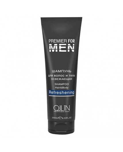 Ollin Шампунь для волос и тела мужской освежающий / Premier For Men, 250 мл