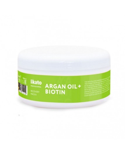 Likato Маска для волос восстанавливающая / Recovery Argan Oil & Biotin Repairing Hair Mask, 200 мл