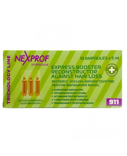 Nexxt Экспресс лосьон-конструктор против выпадения волос, 5 мл x 10 шт.