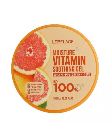 Lebelage Увлажняющий гель с грейпфрутом / Moisture Vitamin 100% Soothing Gel, 300 мл