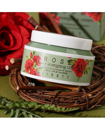 Jigott Крем для лица с экстрактом розы / Rose Flower Energizing Cream, 100 мл