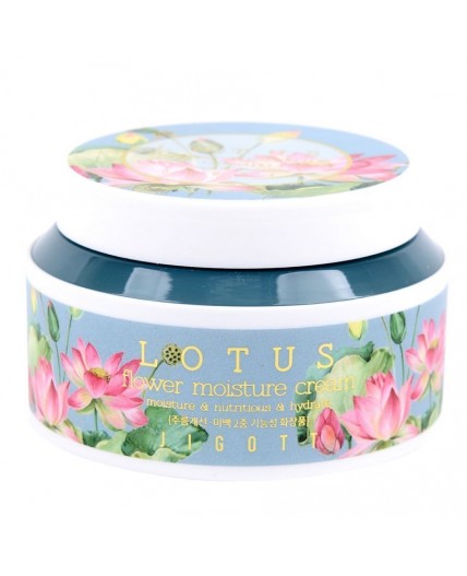 Jigott Увлажняющий крем для лица с экстрактом лотоса / Lotus Flower Moisture Cream, 100 мл