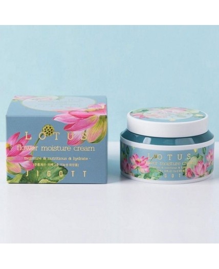 Jigott Увлажняющий крем для лица с экстрактом лотоса / Lotus Flower Moisture Cream, 100 мл