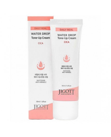 Jigott Крем для лица увлажняющий с центеллой азиатской / Daily Real Cica Water Drop Tone Up Cream, 50 мл