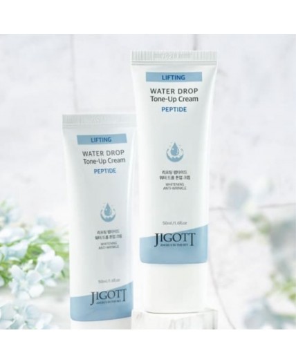 Jigott Тонизирующий крем для лица с пептидами / Lifting Peptide Water Drop Tone Up Cream, 50 мл