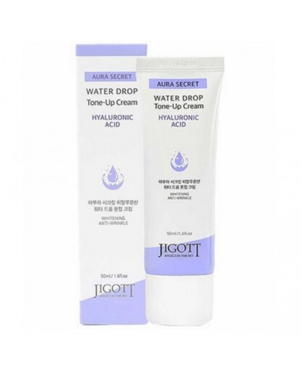 Jigott Осветляющий крем с гиалуроновой кислотой / Aura Secret Hyaluronic Acid Water Drop Tone Up Cream, 50 мл