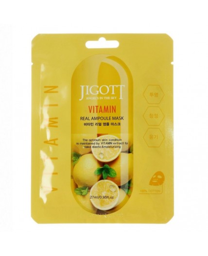 Jigott Ампульная тканевая маска с витаминами, 27 мл