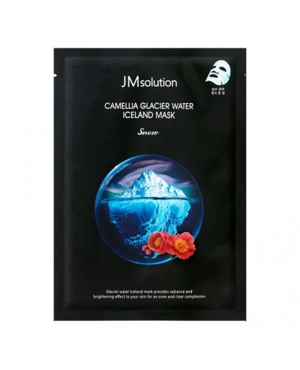 JMsolution Тонизирующая тканевая маска с экстрактом камелии / Camellia Glacier Water Iceland Mask Snow, 30 мл