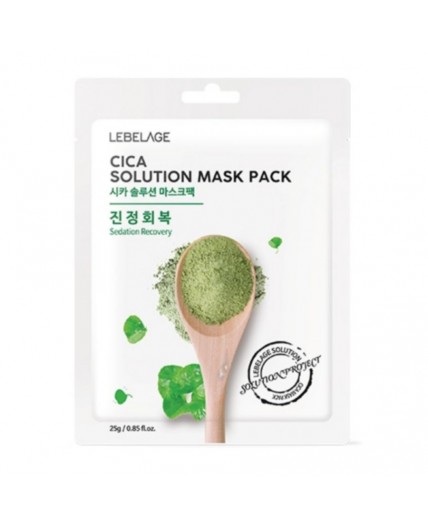 Lebelage Тканевая маска для лица с центеллой / Cica Solution Mask Pack, 25 г