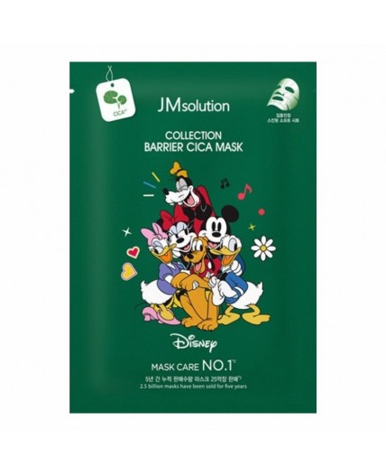 JMsolution Маска тканевая успокаивающая с экстрактом центеллы / Disney Сollection Barrier Сica Mask, 30 мл