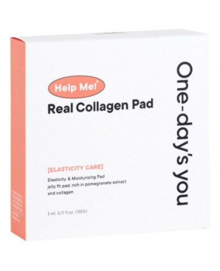 One-days you Тонер-пэды с эффектом пилинга с коллагеном / Help Me! Real Collagen Pad + Please Elasticity my skin, 20 пэдов