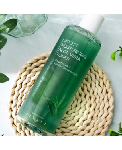 Jigott Увлажняющий тонер с экстрактом алоэ / Moisture Real Aloe Vera Toner, 300 мл