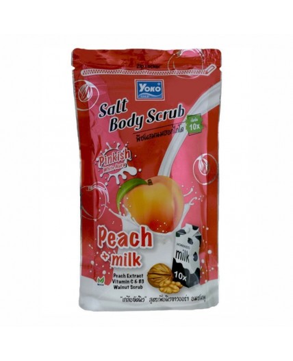 Siam Yoko Солевой скраб для тела c экстрактом персика и молочными протеинами / Salt Body Scrub Peach + Milk, 350 г