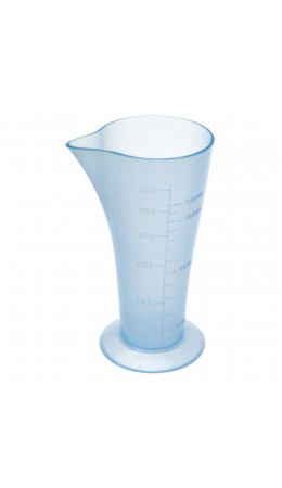 Dewal Мерный стакан с носиком JPP061D, пластик, голубой, 120 мл