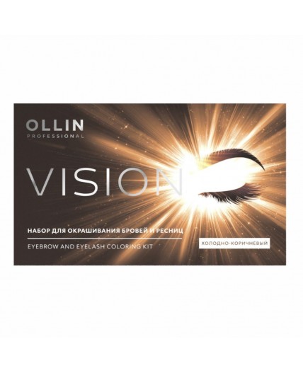 Ollin Набор для окрашивания бровей и ресниц / Vision, холодно-коричневый