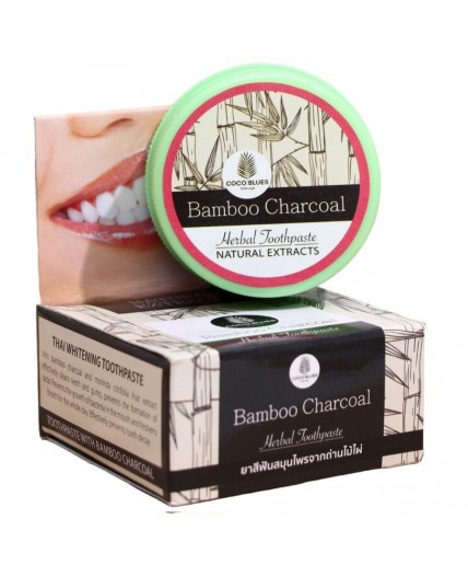 Coco Blues Травяная зубная паста с экстрактом бамбукового угля / Bamboo Charcoal Herbal Toothpaste, 30 г