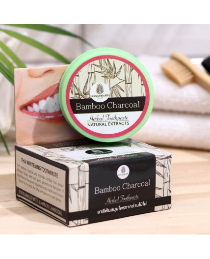 Coco Blues Травяная зубная паста с экстрактом бамбукового угля / Bamboo Charcoal Herbal Toothpaste, 30 г