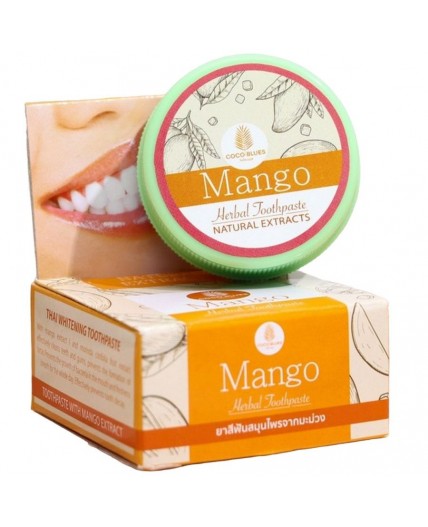 Coco Blues Травяная зубная паста с экстрактом манго / Mango Herbal Toothpaste, 30 г