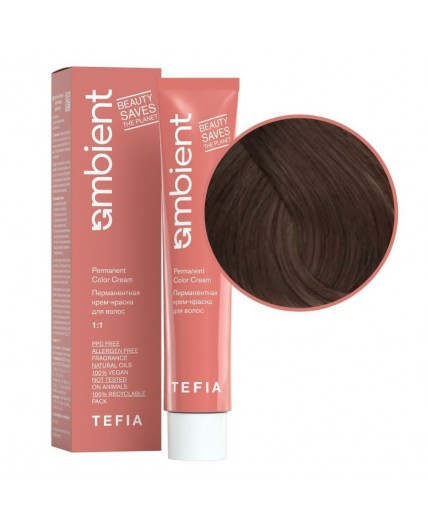 TEFIA  Ambient 7.00 Перманентная крем-краска для волос / Блондин интенсивный натуральный, 60 мл