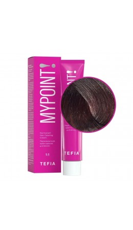 TEFIA Mypoint 5.3 Перманентная крем-краска для волос / Светлый брюнет золотистый, 60 мл