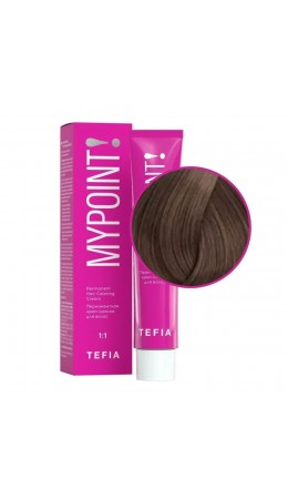 TEFIA Mypoint 7.81 Перманентная крем-краска для волос / Блондин коричнево-пепельный, 60 мл
