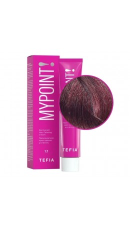 TEFIA Mypoint 4.5 Перманентная крем-краска для волос / Брюнет красный, 60 мл