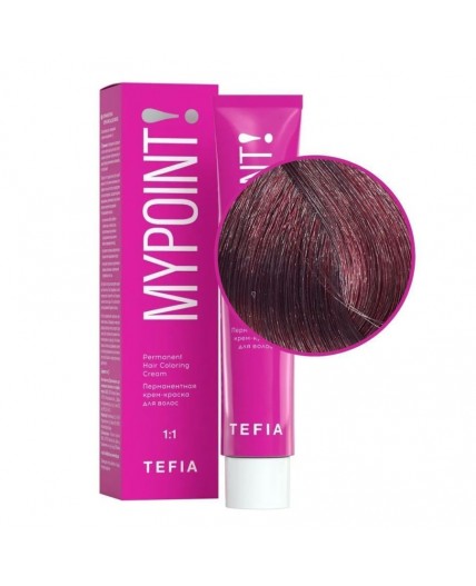 TEFIA Mypoint 4.5 Перманентная крем-краска для волос / Брюнет красный, 60 мл