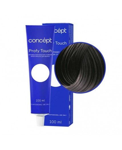 Concept Profy Touch 3.0 Профессиональный крем-краситель для волос, тёмный шатен, 100 мл