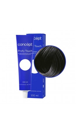 Concept Profy Touch 1.0 Профессиональный крем-краситель для волос, черный, 100 мл