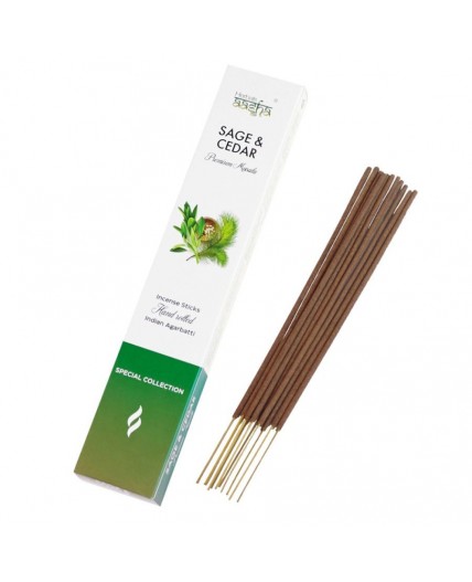 Aasha Herbals Ароматические палочки / Sage & Cedar Premium Masala Special Collection, 10 шт.