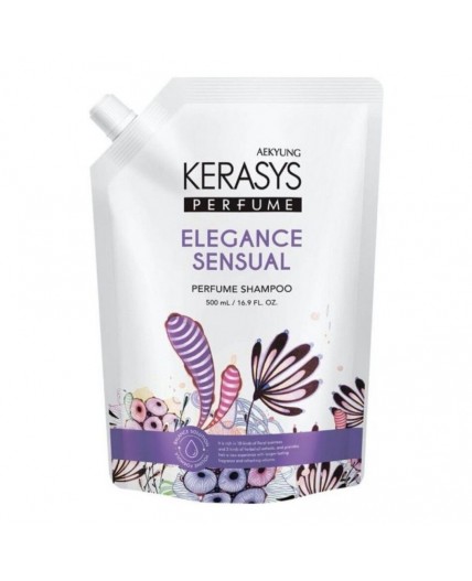 KeraSys Шампунь для волос парфюмированный Элеганс (запаска) / Perfume Shampoo Elegance & Sensual, 500 мл