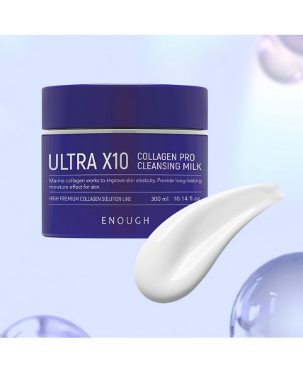 Enough Очищающее молочко для лица с коллагеном / Ultra X10 Collagen Cleansing Milk, 300 мл