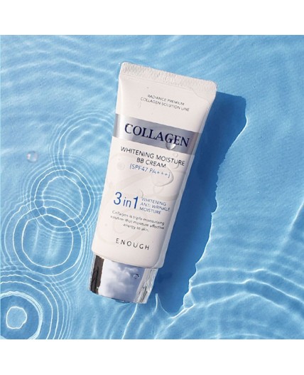 Enough BB-крем с морским коллагеном / Сollagen 3 in1 whitening moisture BB Cream SPF47 PA+++, 50 мл