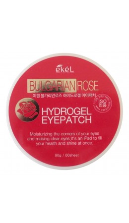 Ekel Гидрогелевые патчи для глаз с экстрактом болгарской розы / Bulgarian Rose Hydrogel Eye Patch, 60 шт.