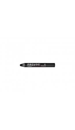 Provoc Тени-карандаш водостойкие, №01 / Eyeshadow Gel Pencil, черный матовый