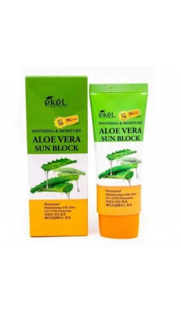 Ekel Солнцезащитный крем с алоэ / Soothing and Moisture Aloe Vera Sun Block SPF50+/PA+++, 70 мл