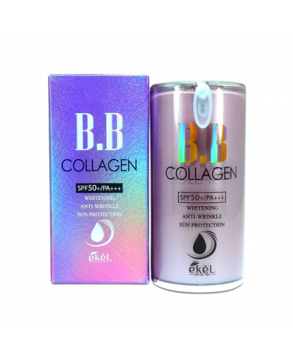 Ekel BB-крем для лица с коллагеном / BB Collagen Whitening Anti-Wrinkle Sun Protector 50+/PA (Pump), 50 мл