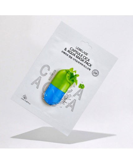 Lebelage Тканевая маска для лица c центеллой и аква-компонентами / Capsule Cica & Aqua Mask Pack, 25 мл