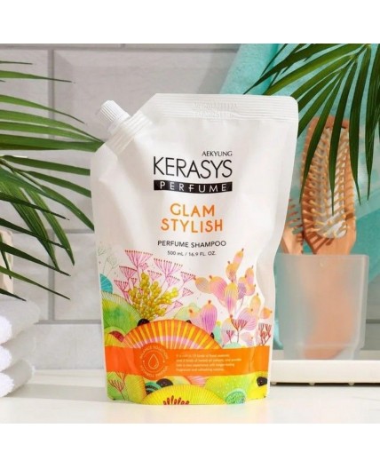 KeraSys Шампунь для волос парфюмированный Гламур (запаска) / Perfume Shampoo Glam & Stylish, 500 мл