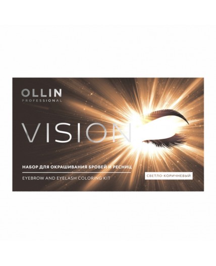 Ollin Набор для окрашивания бровей и ресниц / Vision, светло-коричневый