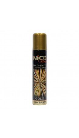 Nexxt Лак для волос с блестками / Nice View Gold, золотистый, 75 мл