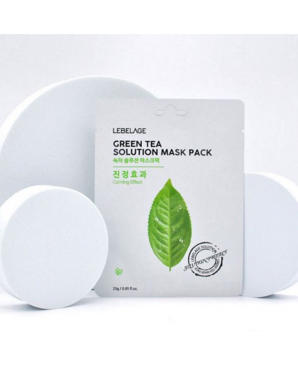 Lebelage Маска тканевая с экстрактом зеленого чая / Green Tea Solution Mask, 25 г