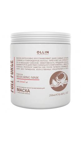 Ollin Маска интенсивная восстанавливающая с маслом кокоса / Full Force, 300 мл