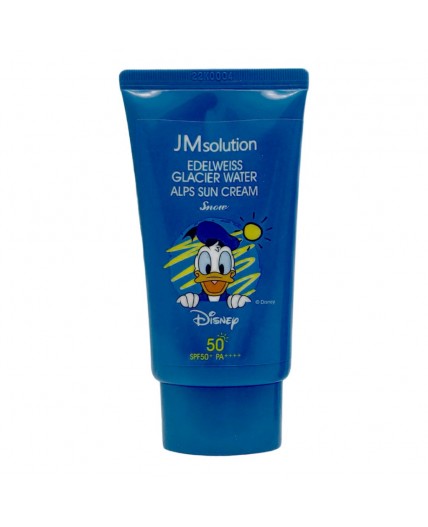 Jmsolution Охлаждающий солнцезащитный крем / Edelweiss Glacier Water Alps Moist Suncream Snow SPF50+/PA++++ Disney Donald Duck, 50 мл