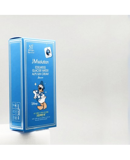 Jmsolution Охлаждающий солнцезащитный крем / Edelweiss Glacier Water Alps Moist Suncream Snow SPF50+/PA++++ Disney Donald Duck, 50 мл