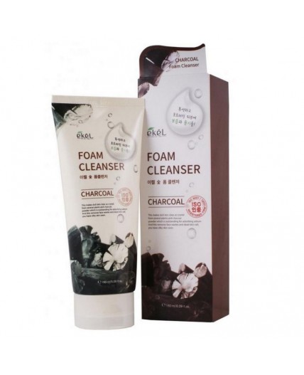 Ekel Пенка для умывания с экстрактом древесного угля / Foam Cleanser Charcoal, 180 мл