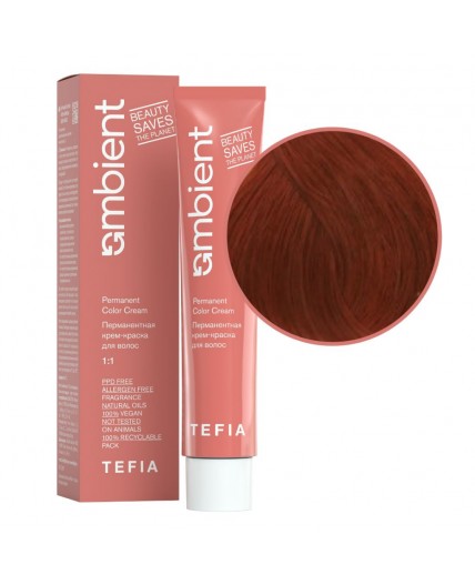 TEFIA  Ambient 7.4 Перманентная крем-краска для волос / Блондин медный, 60 мл