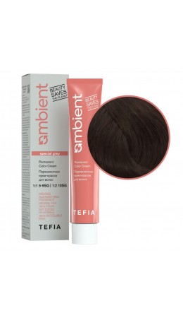 TEFIA  Ambient 6.880 Перманентная крем-краска для волос / Темный блондин интенсивный коричневый для седых волос, 60 мл