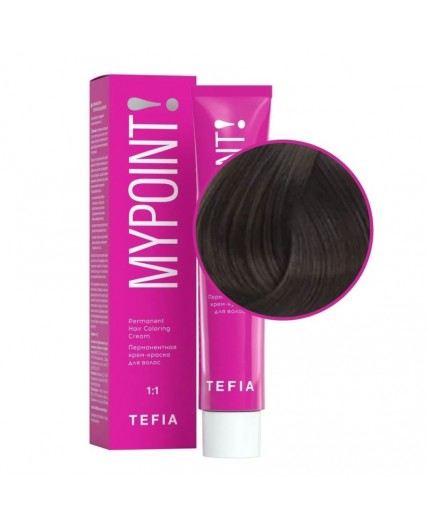 TEFIA Mypoint 5.113 Перманентная крем-краска для волос / Светлый брюнет матовый, 60 мл